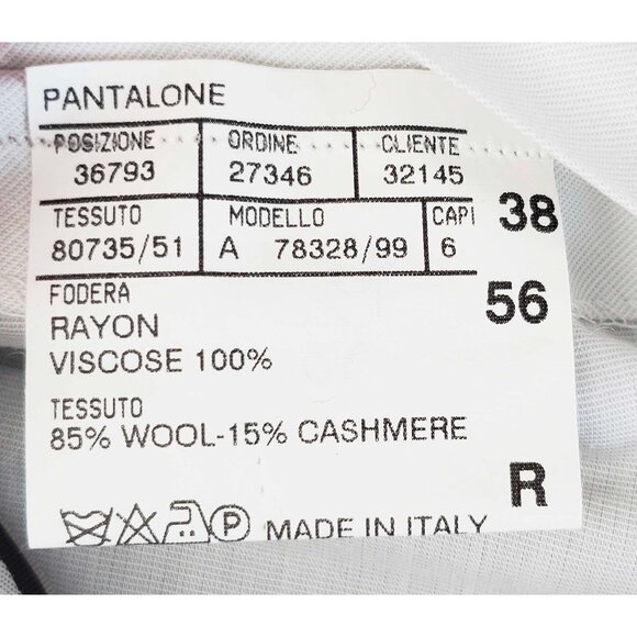 Canali Milano Mens Cashmere Wool  Flecked Pleated Pants Trousers Brown 56 NWOT - Picture 4 of 11